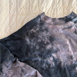 Free People Oversized Long Sleeve Tie Dye Tee